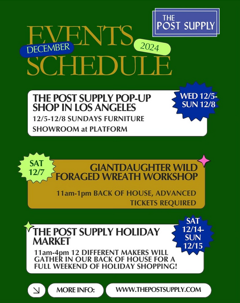 December Events at The Post Supply