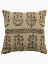 Load image into Gallery viewer, Lynette Hand Block Printed Linen Pillow | Teal
