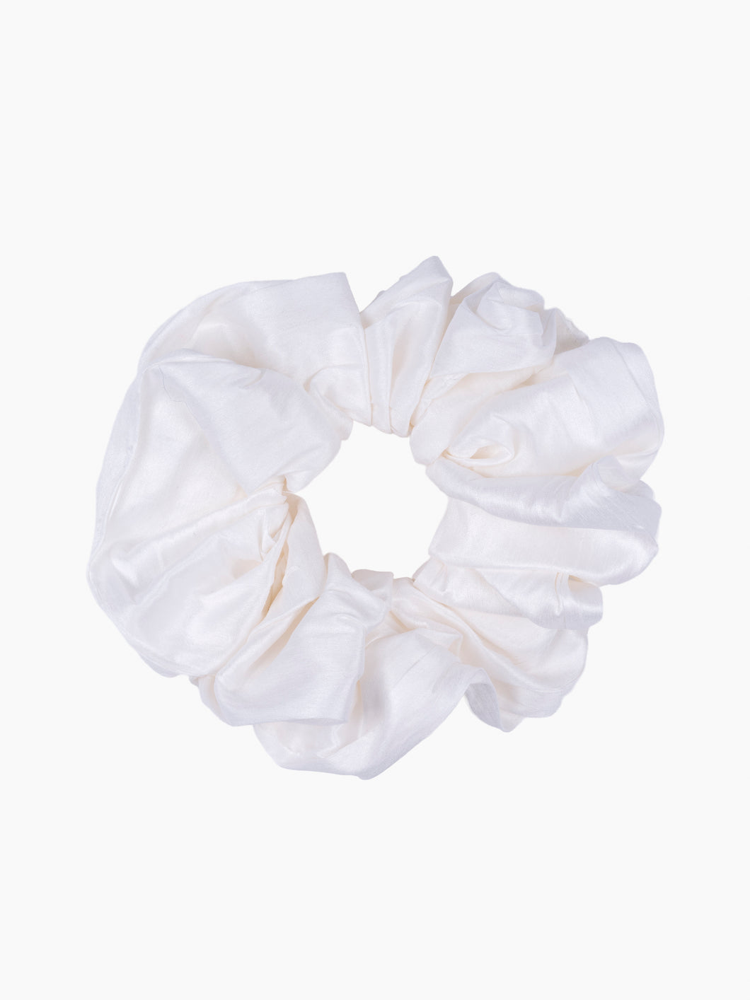 White Poof Scrunchie