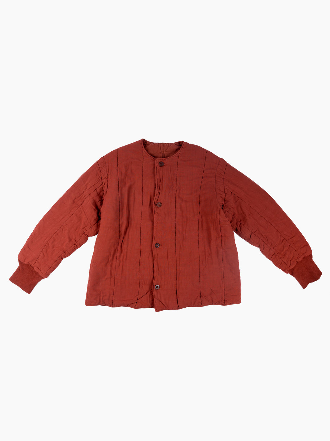 Vintage Quilt Jacket | Brick Red