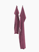 Load image into Gallery viewer, Organic Cotton Striped Towels | Red &amp; Rose
