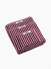 Load image into Gallery viewer, Organic Cotton Striped Towels | Red &amp; Rose
