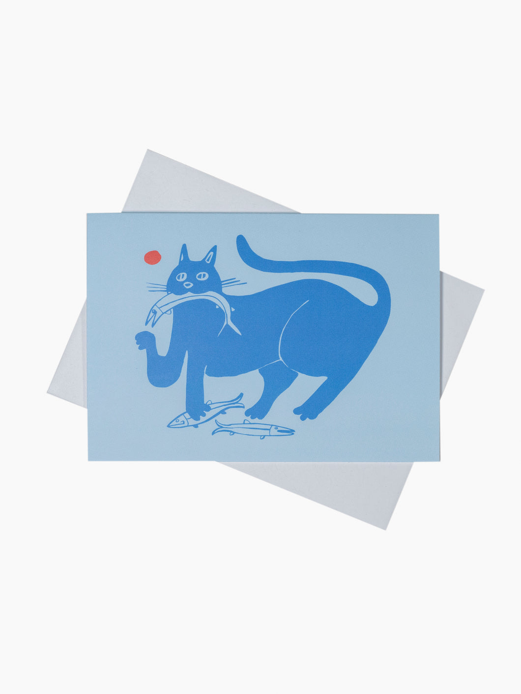 Cat with Fish Card