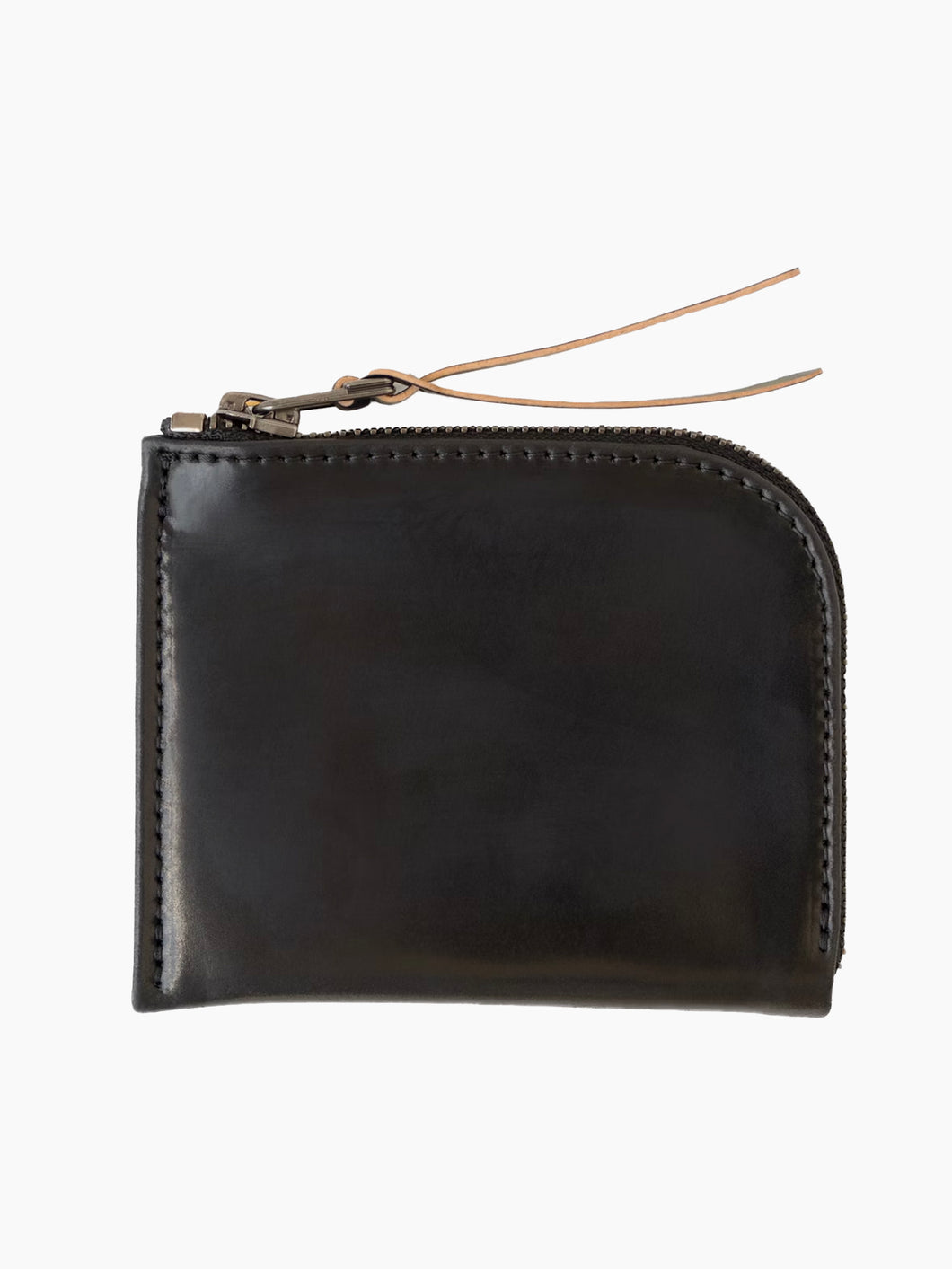 Cordovan Zip Wallet | Black Shell