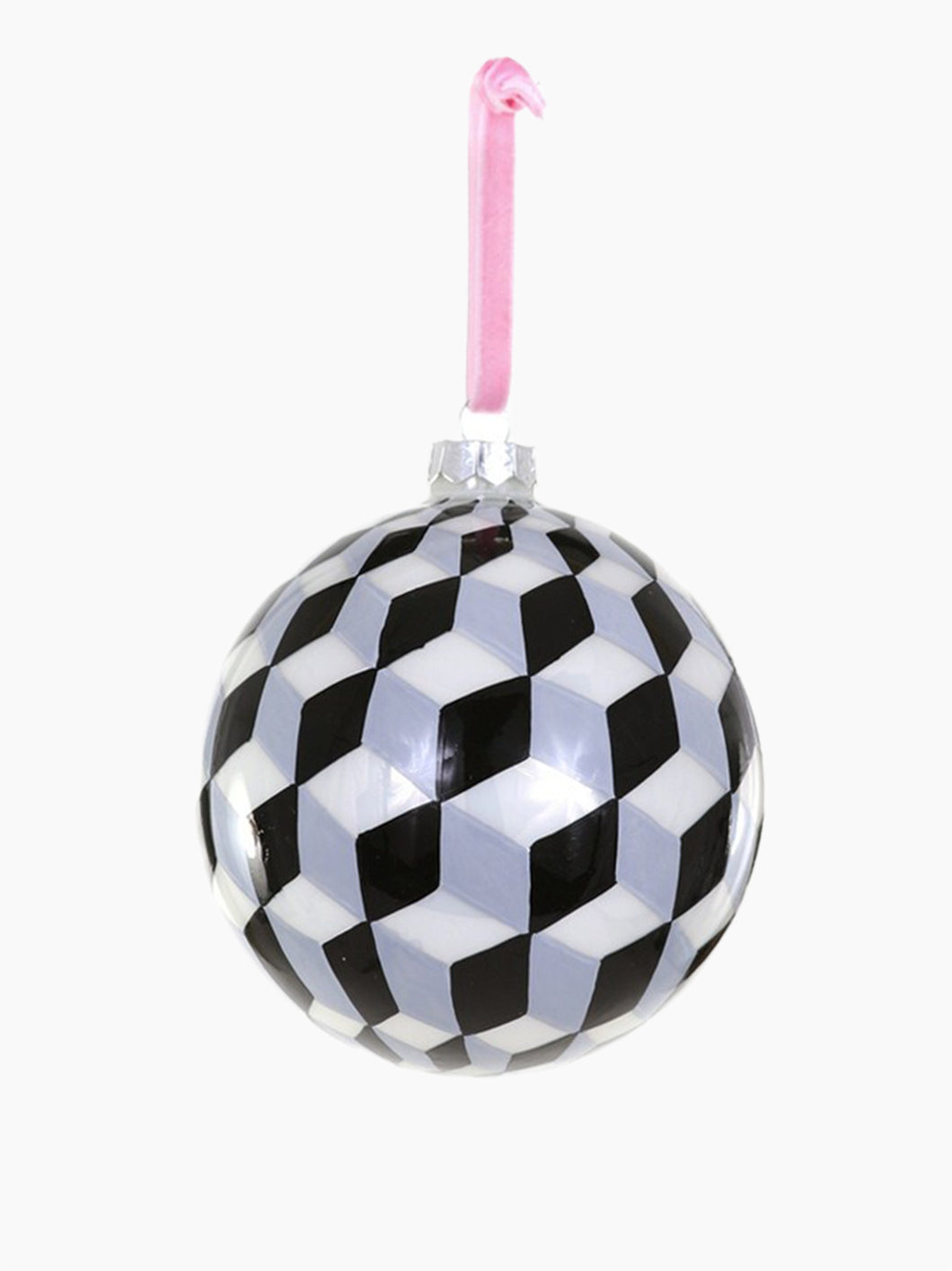 Tumbling Blocks Bauble | Black