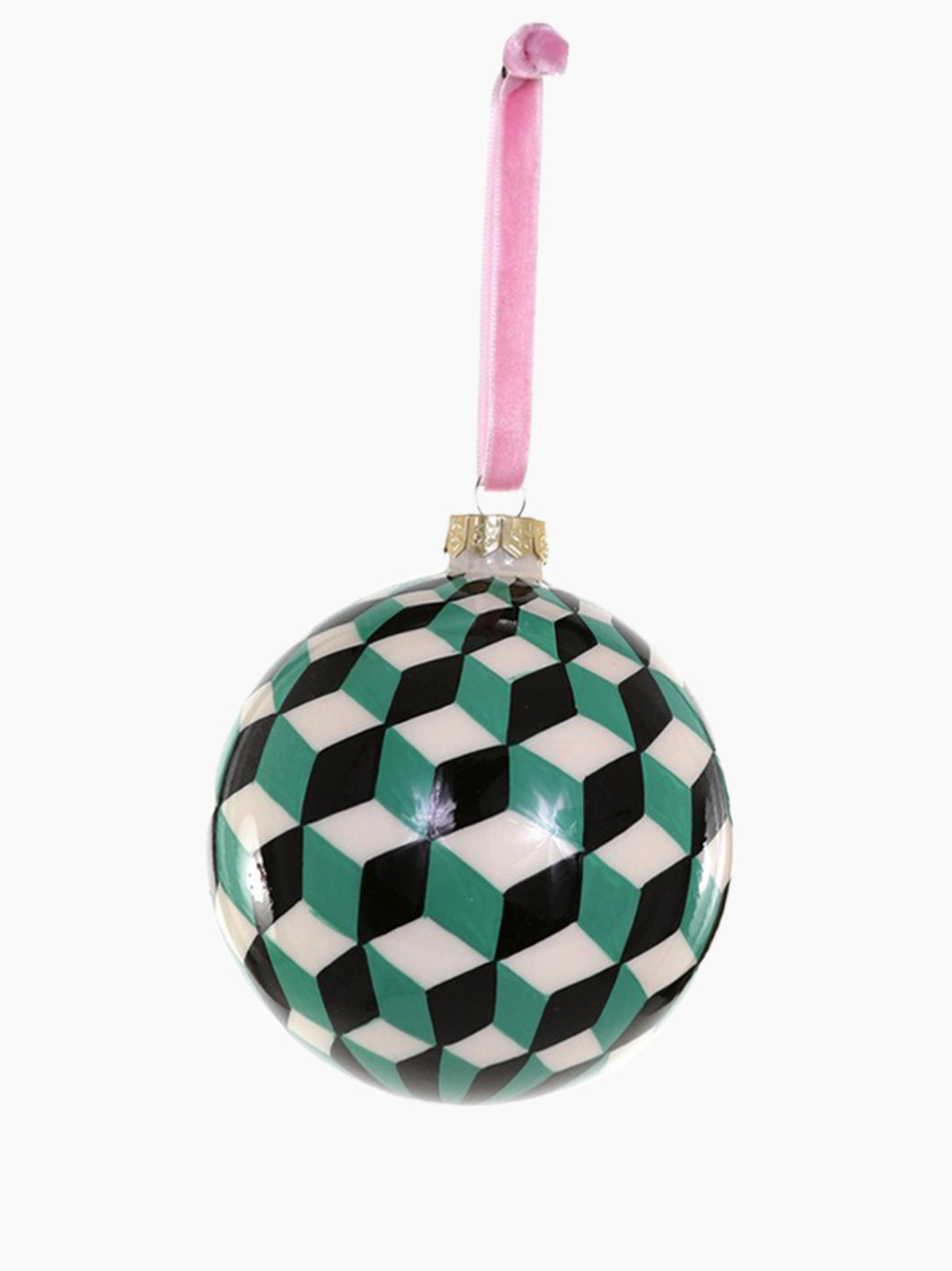 Tumbling Blocks Bauble | Green