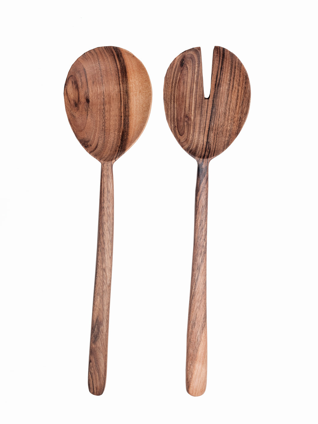 Hand Carved Walnut Serving Set